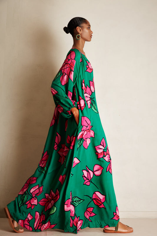 Yiorgos Koulasidis φόρεμα  bougainvillea green